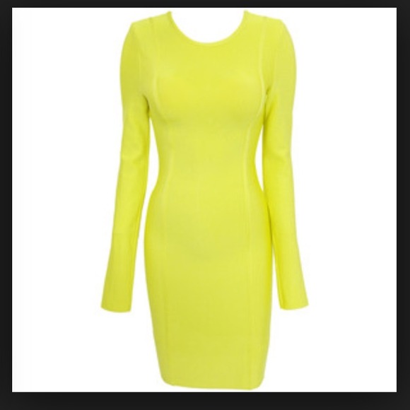 Neon green/yellow Bandage dress