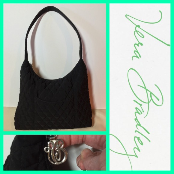 Vera Bradley Solid Black Quilted Shoulder Bag