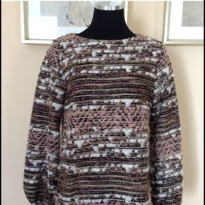 Zara Mixed Media Tunic Sweater
