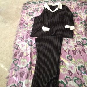 Pin striped women's pant suit