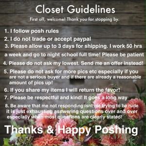 Closet guidelines! Please read through carefully.