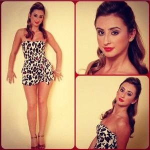 Forever 21 leopard romper