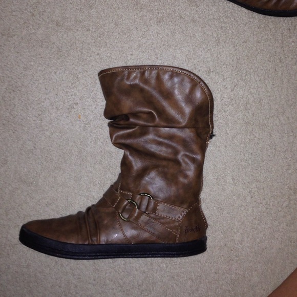 Brown mid calf boot