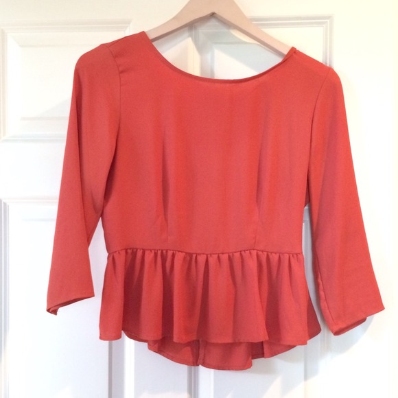 Forever 21 Tops - Dark peach Peplum Top