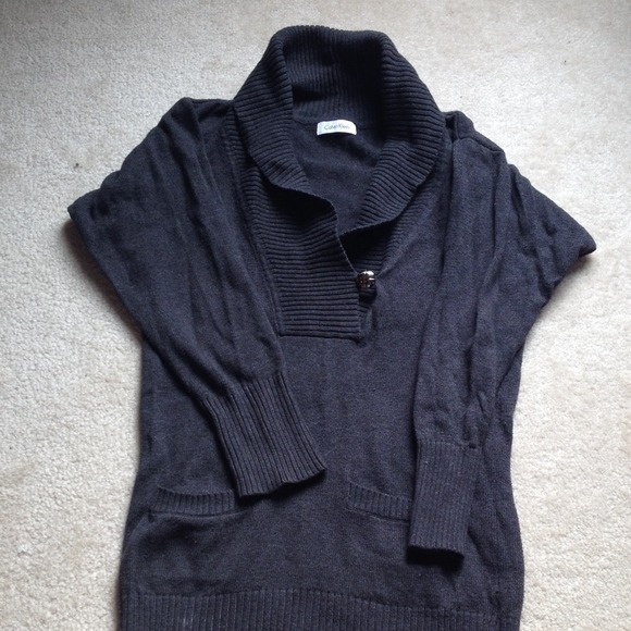 Dark Gray Tunic Sweater