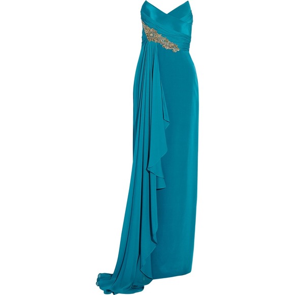 Notte by Marchesa embellished silk gown