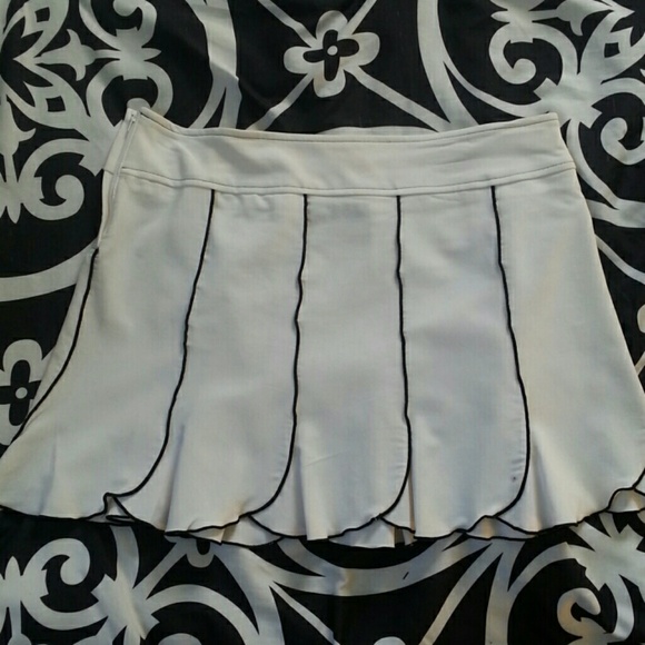 White and black skirt