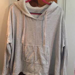 Loft linen and Sherpa hoodie