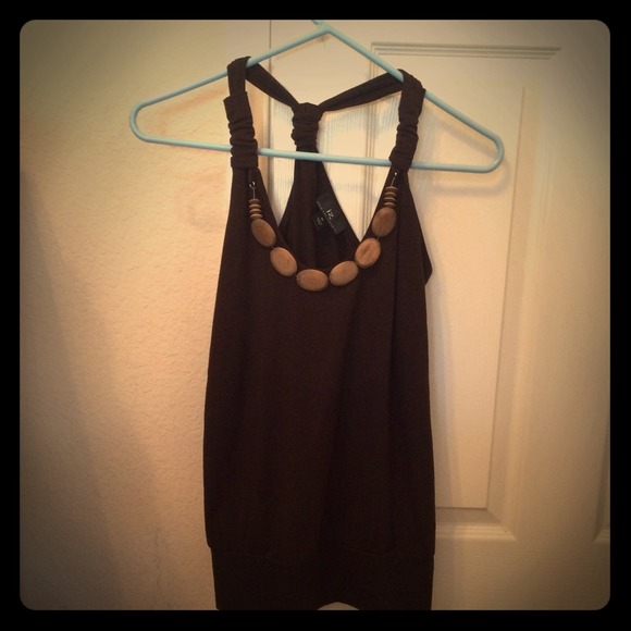 Brown razor back tank