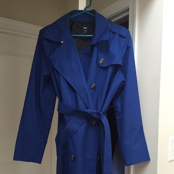 GAP blue long trench coat