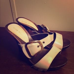 Nine West wooden heels