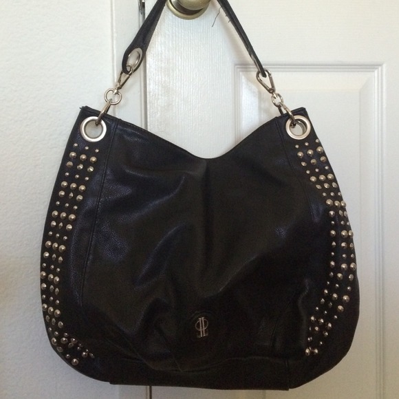 Jennifer Lopez black studded purse