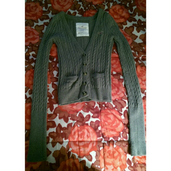 Gray Hollister Cardigan
