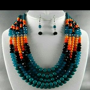 5 String Multi Bead Necklace