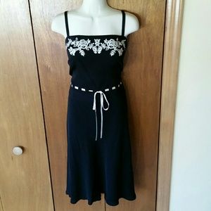 Ann Taylor - LOFT Black Silk Cocktail Dress