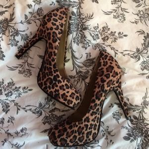 Cheetah print heels