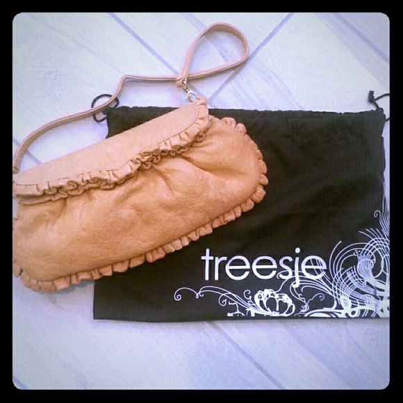 Treesje Ruffle Leather Purse