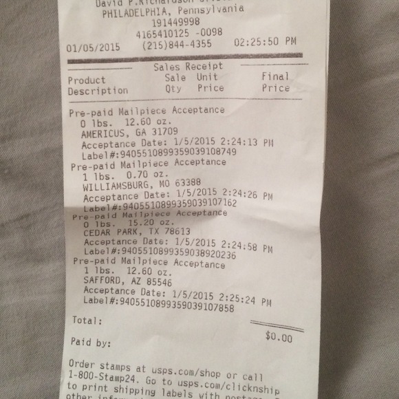 Shipping proof - Picture 2 of 3