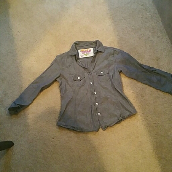 Grey Denim Button Down - Picture 1 of 1