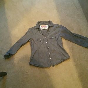 Grey Denim Button Down