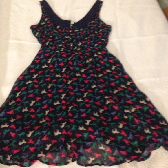 Horse pattern lace dress