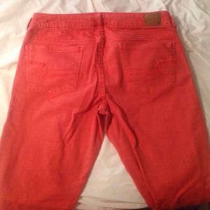American Eagle Crab/Coral Jeans