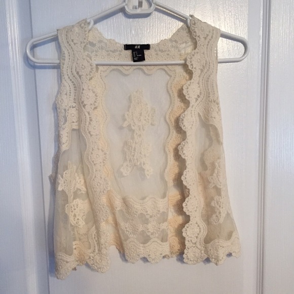NWOT H&M Crochet and Mesh Vest