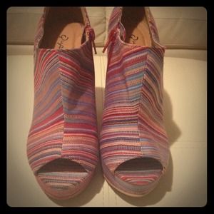 Rainbow Wedge Heels