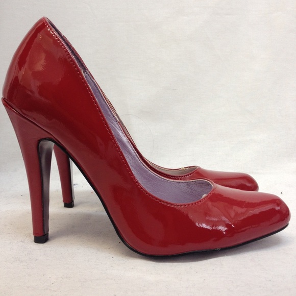 Red basic pumps - Picture 3 of 4
