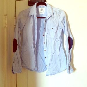 elbow patch button-up