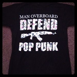 Medium Man Overboard defend pop punk shirt