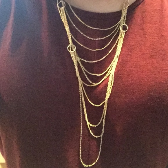 Faux Gold Layered Necklace