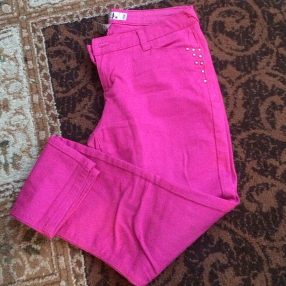 Cute pink studded jeans juniors