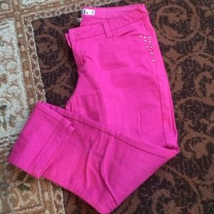 Cute pink studded jeans juniors