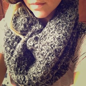 Gray infinity scarf
