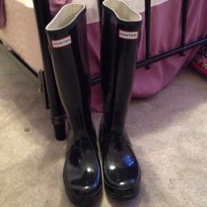 Black Glossy Hunter Boots