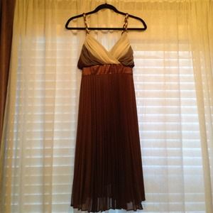 Prom cocktail dress in brown