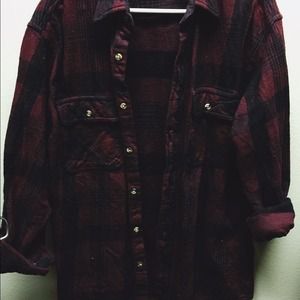 Oversized burgundy vintage flannel