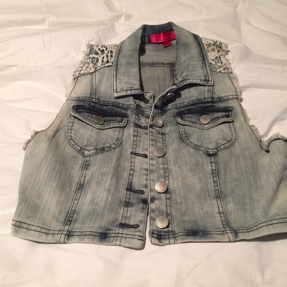 ✳️Reduced Crop Jean Vest
