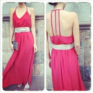 Gorgeous Beaded Ladder T-Back Maxi Dress