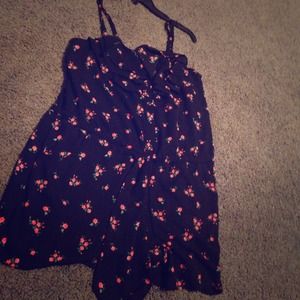 Black with pink flowers. Romper
