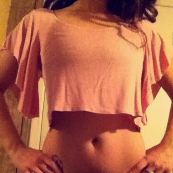 Small pink crop top