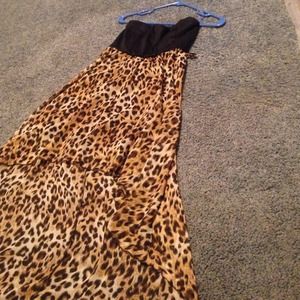 Body central high low dress with cut out back