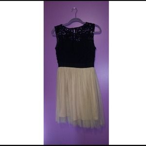 Pink with black dress