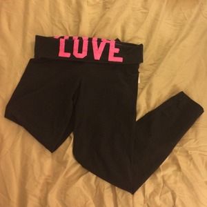 🎉PRICE DROP🎉VS PINK Sequin Yoga Leggings