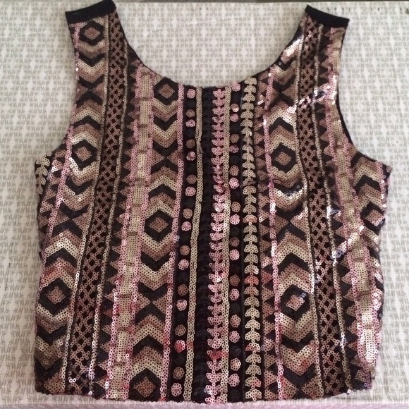 Sequin crop top