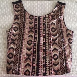 Sequin crop top