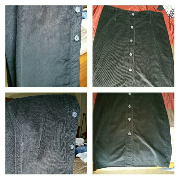 Express, straight curdoroy buttoned long skirt