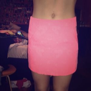 Topshop coral mini skirt!