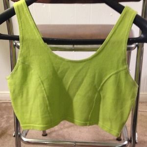 Lime green crop top